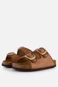 Scholl Noelle Raffia Slippers cognac Textiel