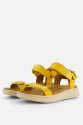 Woden Line Sandalen geel Textiel