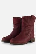 Cellini Plooi Enkellaarsjes rood Nubuck