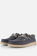 HEYDUDE Wally Braided Instappers blauw Canvas