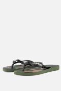 Havaianas Slippers groen Rubber