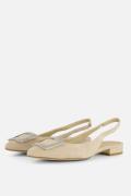Linea Zeta Slingback Ballerina's beige Suede