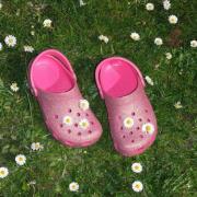 Crocs Classic Clogs Glitter Slippers roze Rubber