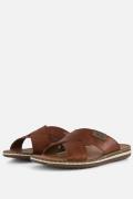 Rieker Slippers bruin Leer