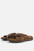 Outfielder Slippers Cognac bruin Leer