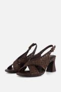Tamaris Sandalen Met Hak bruin Raffia