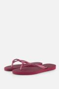 Havaianas Slim Logo Slippers rood Rubber