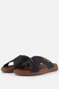 Rieker Slippers blauw H-leest Synthetisch