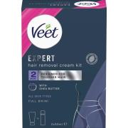 Veet Expert Hair Removal Cream Kit All Skin Types Full Bikini 100