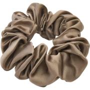 Lenoites Mulberry Silk Scrunchie Brown