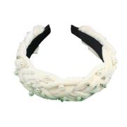 By Lyko Headband Braid Pearl White