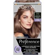 Loreal Paris Préférence Permanent Haircolor Cool Blondes 7,1 Icel