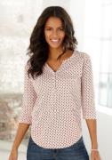NU 20% KORTING: Lascana Shirt met 3/4-mouwen in modieuze blouse-look