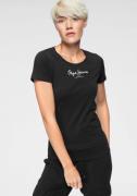 NU 20% KORTING: Pepe Jeans T-shirt NEW VIRGINIA met logoprint