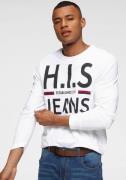 NU 20% KORTING: H.I.S Shirt met lange mouwen met merkprint