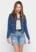 NU 20% KORTING: Only Jeansjack Tia in lichte used-wassing met stretch