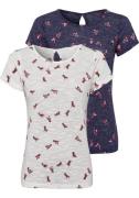 NU 20% KORTING: Vivance T-shirt met mooie kolibrie-print (Set van 2)