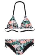 Chiemsee Triangelbikini met een bloemmotief