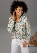 NU 20% KORTING: Aniston CASUAL Blouse zonder sluiting met bloemen en b...