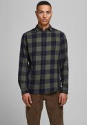 Jack & Jones Geruit overhemd JJ JJEGINGHAM TWILL SHIRT L/