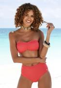 Lascana Bandeau-bikinitop Scallop met gelaserd schulprandje