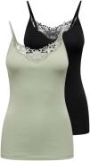 Only Kanten top ONLKIRA LACE SINGLET 2PACK NOOS (Set van 2)