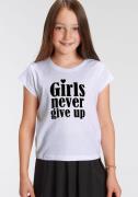 NU 20% KORTING: KIDSWORLD T-shirt Girls never give up