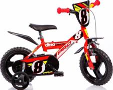 Dino Kinderfiets Mountainbike 12 inch met zijwieltjes, klep en coole s...