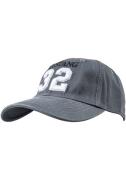 MUSTANG Baseballcap met licht verwassen effect en mustang-borduursel