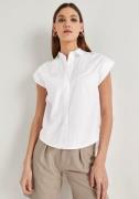 HECHTER PARIS Blouse met korte mouwen met doorknoopsluiting