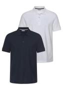 NU 20% KORTING: Eastwind Poloshirt Double Pack Polo, navy+white (Set v...