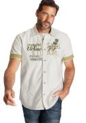 Man's World Overhemd met korte mouwen met borstprint