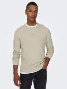 ONLY & SONS Trui met ronde hals ONSKALLE REG 12 STRUC CREW KNIT NOOS