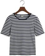 NU 25% KORTING: Gant T-shirt SLIM STRIPED 1X1 RIBBED KA T-SHIRT