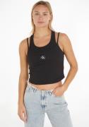 NU 20% KORTING: Calvin Klein Tanktop BADGE RIB DOUBLE LAYER TANK TOP