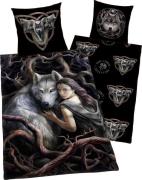 Anne Stokes Kinderovertrekset met wolf en vrouw (2-delig)