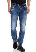 NU 20% KORTING: Cipo & Baxx Rechte jeans Regular met markante contrast...