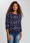NU 20% KORTING: KangaROOS Sweatshirt met modieuze minimal-print all-ov...