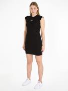 NU 20% KORTING: TOMMY JEANS Jerseyjurk TJW RUCHE SCRIPT BODYCON DRESS