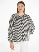 NU 20% KORTING: Tommy Hilfiger Top ZIGZAG GATHERED BLOUSE LS