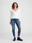 Calvin Klein Shirt met lange mouwen WOVEN LABEL V-NECK LONG SLEEVE