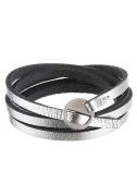 Firetti Leren armband In wikkel-look, coole metalen gesp (1-delig)