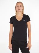 Calvin Klein Shirt met V-hals CK EMBROIDERY STRETCH V-NECK met klein c...