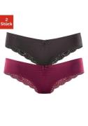 NU 20% KORTING: Lascana Brazilian slip met mooie kant achter (set, 2 s...