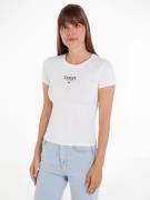 NU 20% KORTING: Tommy Jeans Curve T-shirt TJW SLIM ESSNTL LOGO 1 TEE E...