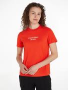 NU 20% KORTING: Calvin Klein T-shirt STACKED INSTITUTIONAL REG TEE