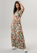 NU 20% KORTING: Aniston SELECTED Maxi-jurk met plooien in tailleband -...