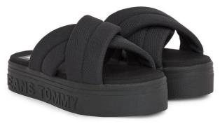 NU 20% KORTING: TOMMY JEANS Slippers TJW LETTERING FLATFORM SANDAL