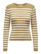 Only Trui met ronde hals ONLIBI LS STRIPE BUTTON O-NECK CC KNT