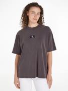 NU 20% KORTING: Calvin Klein T-shirt WASHED RIB LABEL BOYFRIEND TEE